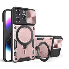 CD Texture Sliding Camshield Magnetic Holder Phone Case
