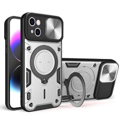 CD Texture Sliding Camshield Magnetic Holder Phone Case