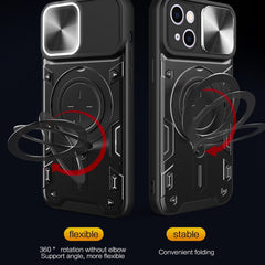 CD Texture Sliding Camshield Magnetic Holder Phone Case