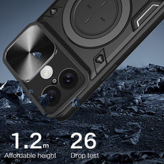 CD Texture Sliding Camshield Magnetic Holder Phone Case