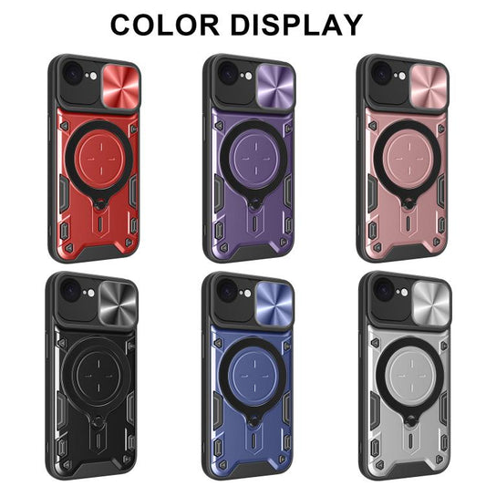 CD Texture Sliding Camshield Magnetic Holder Phone Case, For iPhone 16e, For iPhone 16 Pro Max, For iPhone 16 Pro, For iPhone 16 Plus, For iPhone 16