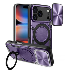 CD Texture Sliding Camshield Magnetic Holder Phone Case