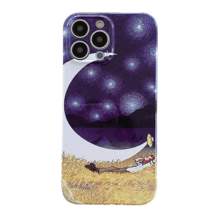 Oil Painting Pattern Glossy PC Phone Case, For iPhone 14 Pro, For iPhone 14 Pro Max, For iPhone 13 Pro Max, For iPhone 13 Pro, For iPhone 13, For iPhone 12