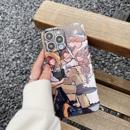 Oil Painting Pattern Glossy PC Phone Case, For iPhone 14 Pro, For iPhone 14 Pro Max, For iPhone 13 Pro Max, For iPhone 13 Pro, For iPhone 13, For iPhone 12