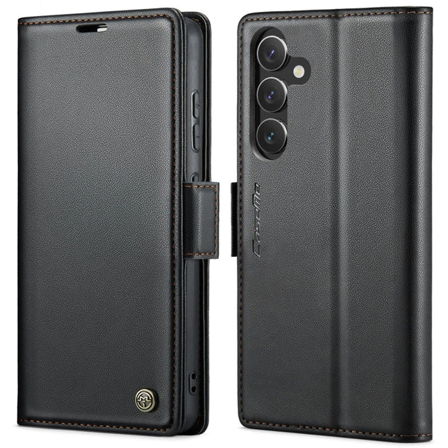CaseMe 023 Butterfly Buckle Litchi Texture RFID Anti-theft Leather Phone Case, For Samsung Galaxy S24+, For Samsung Galaxy S24, For Samsung Galaxy A05s, For Samsung Galaxy A25 5G