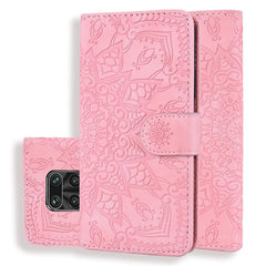 Embossed Sunflower Pattern Horizontal Flip PU Leather Case with Holder & Card Slots & Wallet & Lanyard, For Xiaomi Redmi Note 9s, For  Xiaomi Redmi Note 9 Pro, For Xiaomi Redmi Note 9 Pro Max, For Xiaomi Mi CC9 Pro / Mi Note 10 / Mi Note 10 Pro