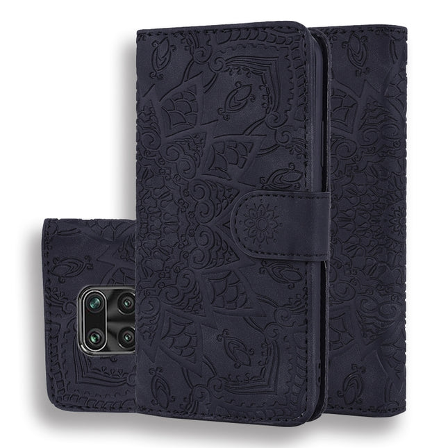 Embossed Sunflower Pattern Horizontal Flip PU Leather Case with Holder & Card Slots & Wallet & Lanyard, For Xiaomi Redmi Note 9 Pro Max, For Xiaomi Mi CC9 Pro / Mi Note 10 / Mi Note 10 Pro, For Huawei Mate 30 Pro