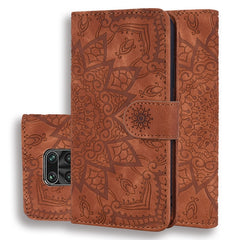 Embossed Sunflower Pattern Horizontal Flip PU Leather Case with Holder & Card Slots & Wallet & Lanyard, For Xiaomi Redmi Note 9s, For  Xiaomi Redmi Note 9 Pro, For Xiaomi Redmi Note 9 Pro Max, For Xiaomi Mi CC9 Pro / Mi Note 10 / Mi Note 10 Pro