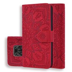 Embossed Sunflower Pattern Horizontal Flip PU Leather Case with Holder & Card Slots & Wallet & Lanyard, For Xiaomi Redmi Note 9s, For  Xiaomi Redmi Note 9 Pro, For Xiaomi Redmi Note 9 Pro Max, For Xiaomi Mi CC9 Pro / Mi Note 10 / Mi Note 10 Pro