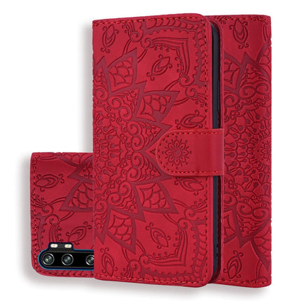 Embossed Sunflower Pattern Horizontal Flip PU Leather Case with Holder & Card Slots & Wallet & Lanyard, For Xiaomi Redmi Note 9 Pro Max, For Xiaomi Mi CC9 Pro / Mi Note 10 / Mi Note 10 Pro, For Huawei Mate 30 Pro