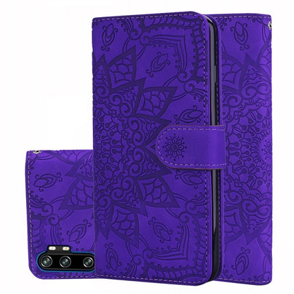 Embossed Sunflower Pattern Horizontal Flip PU Leather Case with Holder & Card Slots & Wallet & Lanyard, For Xiaomi Redmi Note 9 Pro Max, For Xiaomi Mi CC9 Pro / Mi Note 10 / Mi Note 10 Pro, For Huawei Mate 30 Pro