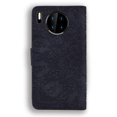 Embossed Sunflower Pattern Horizontal Flip PU Leather Case with Holder & Card Slots & Wallet & Lanyard, For Huawei Mate 30 Pro, For Huawei P40 Lite / Nova 6 SE, For Huawei Y5 (2019)