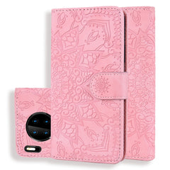 Embossed Sunflower Pattern Horizontal Flip PU Leather Case with Holder & Card Slots & Wallet & Lanyard, For Huawei Mate 30 Pro, For Huawei P40 Lite / Nova 6 SE, For Huawei Y5 (2019)