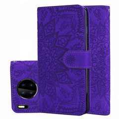 Embossed Sunflower Pattern Horizontal Flip PU Leather Case with Holder & Card Slots & Wallet & Lanyard, For Huawei Mate 30 Pro, For Huawei P40 Lite / Nova 6 SE, For Huawei Y5 (2019)