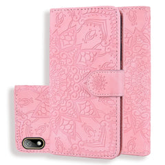 Embossed Sunflower Pattern Horizontal Flip PU Leather Case with Holder & Card Slots & Wallet & Lanyard, For Huawei Mate 30 Pro, For Huawei P40 Lite / Nova 6 SE, For Huawei Y5 (2019)