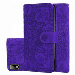 Embossed Sunflower Pattern Horizontal Flip PU Leather Case with Holder & Card Slots & Wallet & Lanyard, For Huawei Mate 30 Pro, For Huawei P40 Lite / Nova 6 SE, For Huawei Y5 (2019)