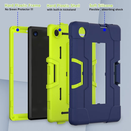 Contrast Color Silicone Hybrid PC Tablet Case with Holder, For TCL Tab 8 LE / WiFi