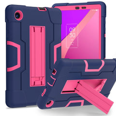 Contrast Color Silicone Hybrid PC Tablet Case with Holder, For TCL Tab 8 LE / WiFi