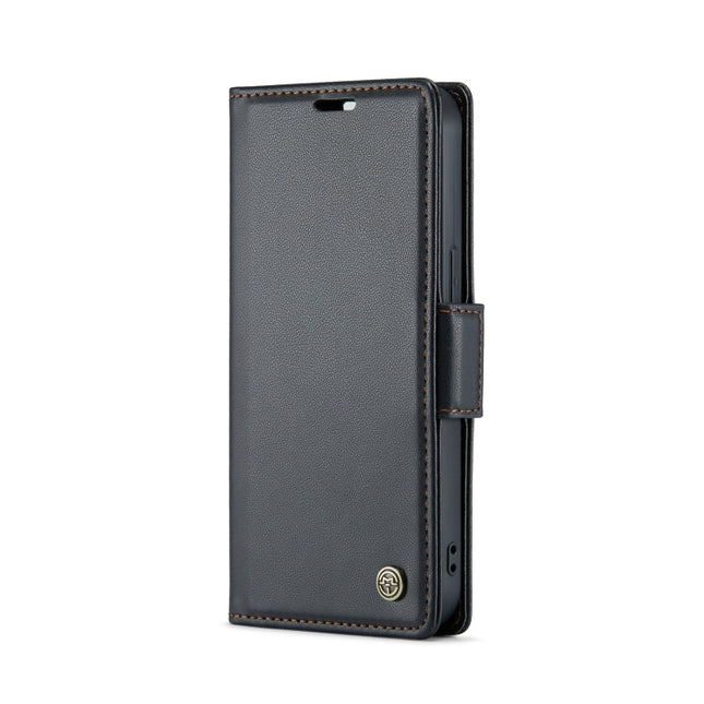 CaseMe 023 Butterfly Buckle Litchi Texture RFID Anti-theft Leather Phone Case, For iPhone 14, For iPhone 15 Pro Max, For iPhone 15 Pro, For iPhone 14 Plus