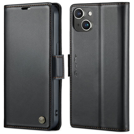 CaseMe 023 Butterfly Buckle Litchi Texture RFID Anti-theft Leather Phone Case, For iPhone 15 Pro Max, For iPhone 14, For iPhone 14 Plus, For iPhone 15 Pro