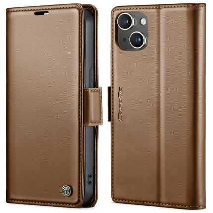 CaseMe 023 Butterfly Buckle Litchi Texture RFID Anti-theft Leather Phone Case, For iPhone 15 Pro Max, For iPhone 14, For iPhone 14 Plus, For iPhone 15 Pro