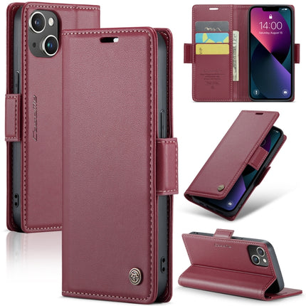 CaseMe 023 Butterfly Buckle Litchi Texture RFID Anti-theft Leather Phone Case, For iPhone 15 Pro Max, For iPhone 14, For iPhone 14 Plus, For iPhone 15 Pro