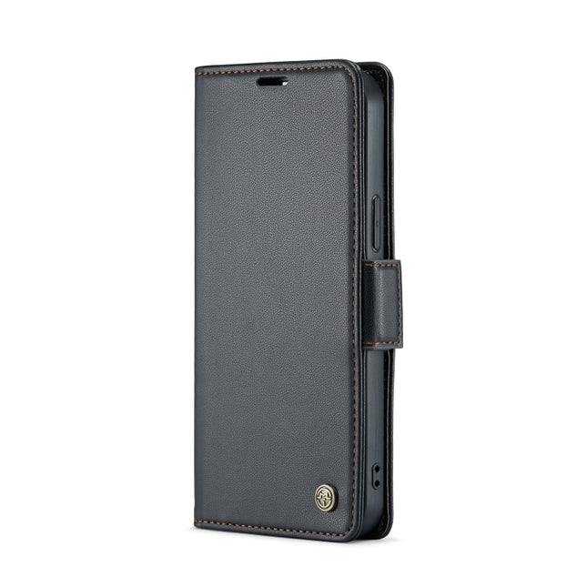 CaseMe 023 Butterfly Buckle Litchi Texture RFID Anti-theft Leather Phone Case, For iPhone 14 Pro, For iPhone 15 Plus, For iPhone 15, For iPhone 14 Pro Max