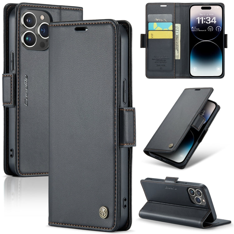 CaseMe 023 Butterfly Buckle Litchi Texture RFID Anti-theft Leather Phone Case