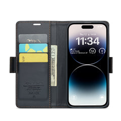 CaseMe 023 Butterfly Buckle Litchi Texture RFID Anti-theft Leather Phone Case