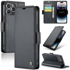 CaseMe 023 Butterfly Buckle Litchi Texture RFID Anti-theft Leather Phone Case