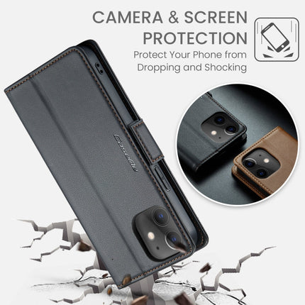 CaseMe 023 Butterfly Buckle Litchi Texture RFID Anti-theft Leather Phone Case, For iPhone 12 / 12 Pro, For iPhone 12 Pro Max, For iPhone 12 mini, For iPhone 11