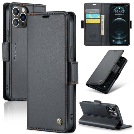 CaseMe 023 Butterfly Buckle Litchi Texture RFID Anti-theft Leather Phone Case, For iPhone 12 / 12 Pro, For iPhone 12 Pro Max, For iPhone 12 mini, For iPhone 11