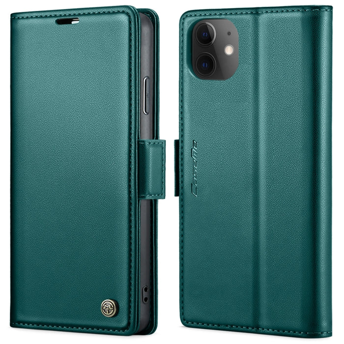 For iPhone 11 CaseMe 023 Butterfly Buckle Litchi Texture RFID Anti-theft Leather Phone Case(Pearly Blue)