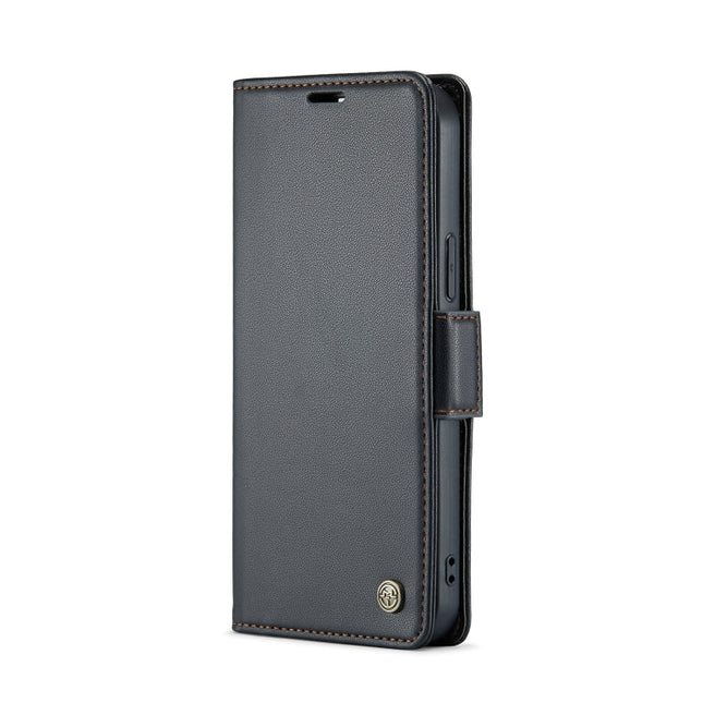 CaseMe 023 Butterfly Buckle Litchi Texture RFID Anti-theft Leather Phone Case, For iPhone 15 Pro Max, For iPhone 14, For iPhone 15 Pro, For iPhone 14 Plus