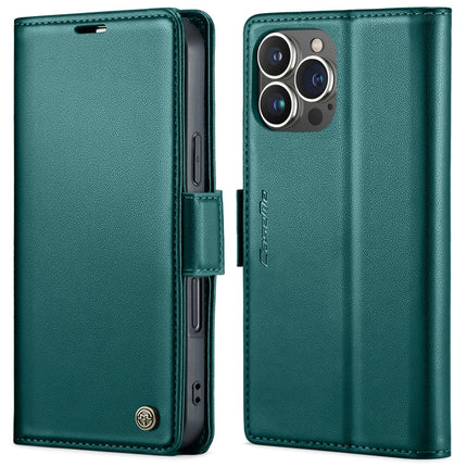 CaseMe 023 Butterfly Buckle Litchi Texture RFID Anti-theft Leather Phone Case, For iPhone 15 Pro Max, For iPhone 14, For iPhone 15 Pro, For iPhone 14 Plus