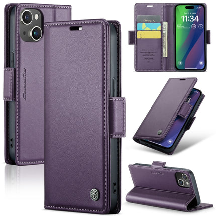 CaseMe 023 Butterfly Buckle Litchi Texture RFID Anti-theft Leather Phone Case, For iPhone 15 Plus, For iPhone 14 Pro, For iPhone 14 Pro Max, For iPhone 15