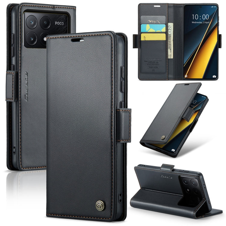 CaseMe 023 Butterfly Buckle Litchi Texture RFID Anti-theft Leather Phone Case