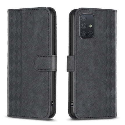 Plaid Embossed Leather Phone Case, For Samsung Galaxy A52 4G/5G, For Samsung Galaxy A53, For Samsung Galaxy A54, For Samsung Galaxy A71 4G