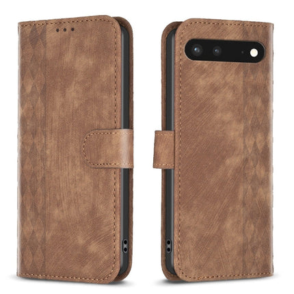 Plaid Embossed Leather Phone Case, For Google Pixel 7, For Google Pixel 7a, For Google Pixel 7 Pro, For Google Pixel 8