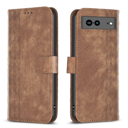 Plaid Embossed Leather Phone Case, For Google Pixel 7, For Google Pixel 7a, For Google Pixel 7 Pro, For Google Pixel 8