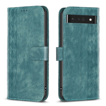 Plaid Embossed Leather Phone Case, For Google Pixel 7, For Google Pixel 7a, For Google Pixel 7 Pro, For Google Pixel 8