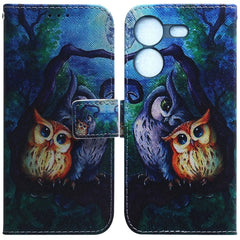 Coloured Drawing Flip Leather Phone Case, For Tecno Spark 10 / Spark 10C, For Tecno Spark 10 Pro, For Tecno Pova 5