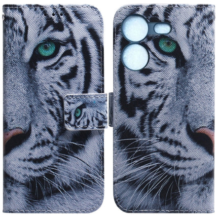Coloured Drawing Flip Leather Phone Case, For Tecno Pova 5