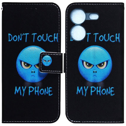 Coloured Drawing Flip Leather Phone Case, For Tecno Pova 5