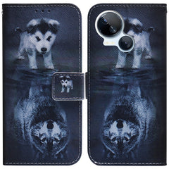 Coloured Drawing Flip Leather Phone Case