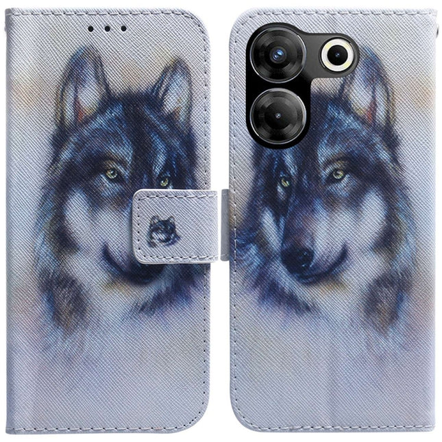 Coloured Drawing Flip Leather Phone Case, For Tecno Camon 20 Pro 4G / 20, For Tecno Spark 10 5G