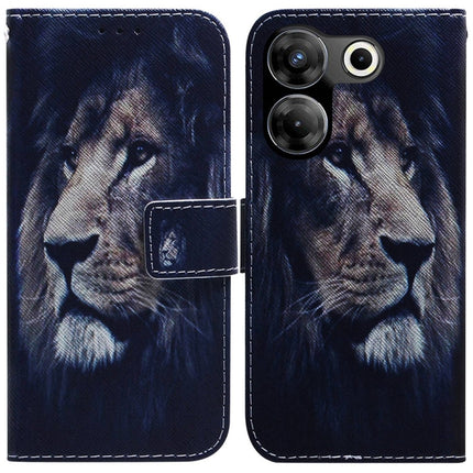 Coloured Drawing Flip Leather Phone Case, For Tecno Camon 20 Pro 4G / 20, For Tecno Spark 10 5G