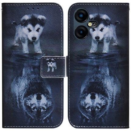 Coloured Drawing Flip Leather Phone Case, For Tecno Pova 5 Pro, For Tecno Pova Neo 3