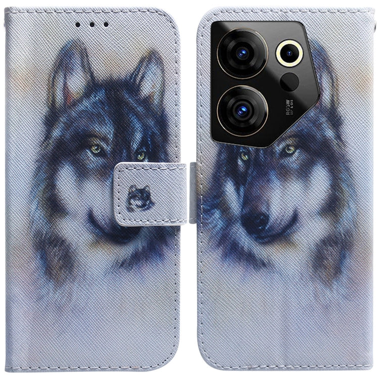 Coloured Drawing Flip Leather Phone Case