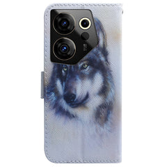 Coloured Drawing Flip Leather Phone Case